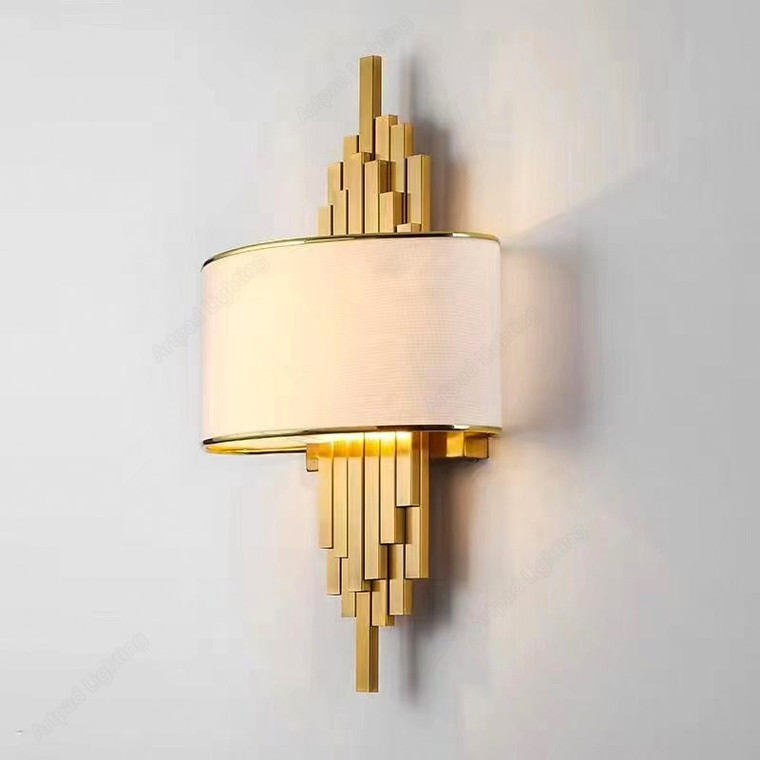 Nordic Gold LED Wall Lamp for Background Wall Decoration