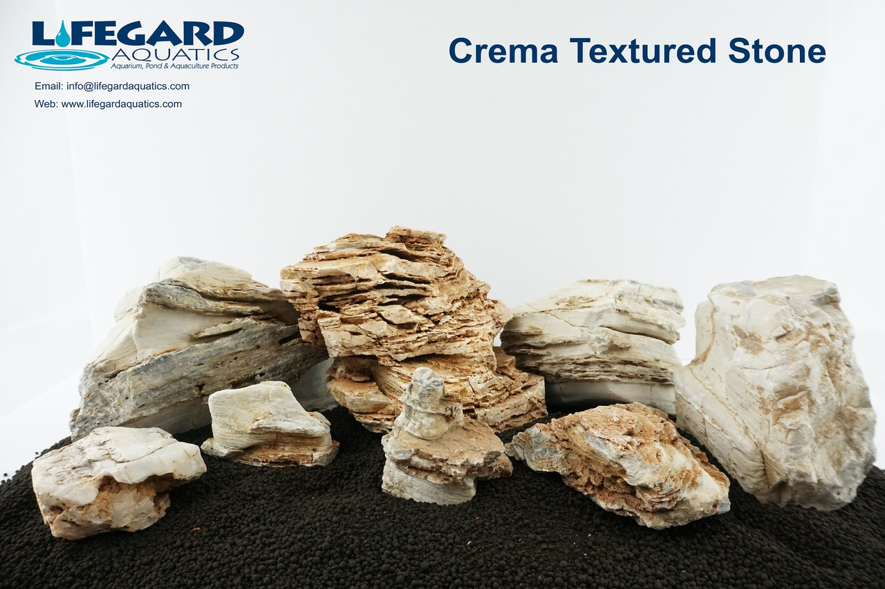 Lifegard Pagoda Crema Textured Stone - 44 Lbs box of MEDIUM size stones