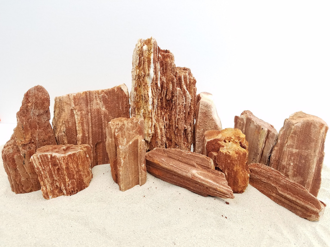 Lifegard Redwood Petrified Stonee - 44 Lbs box of MIX SIZE size stones