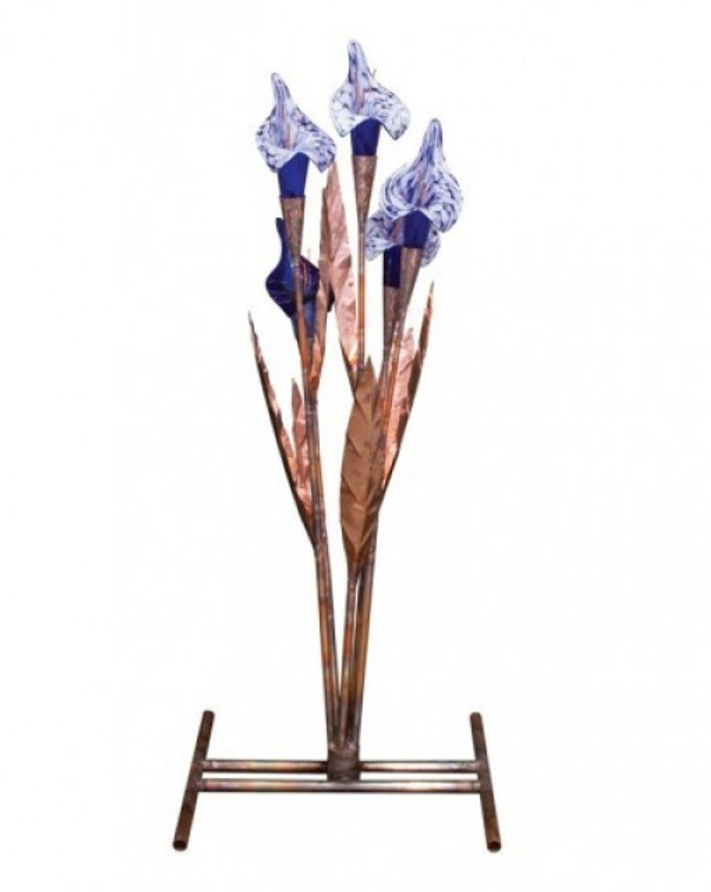 Blue Thumb Iris Flower Fountain - Blue (FREE SHIPPING)