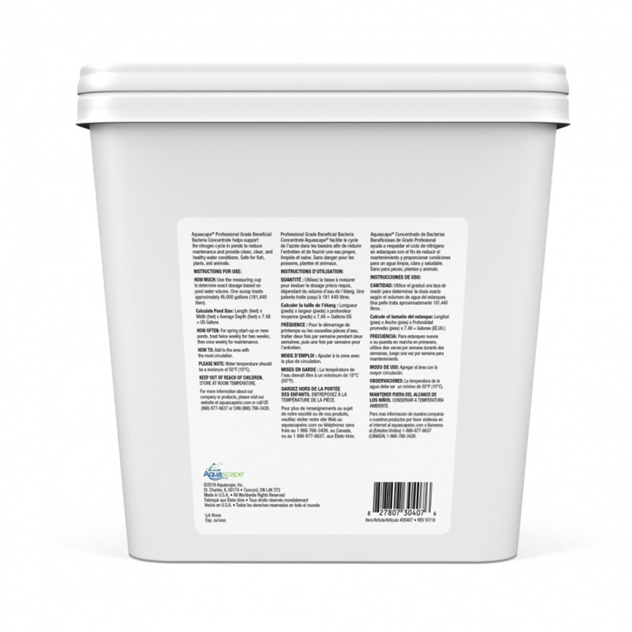 Aquascape Beneficial Bacteria Concentrate Professional Grade - 9 lbs.