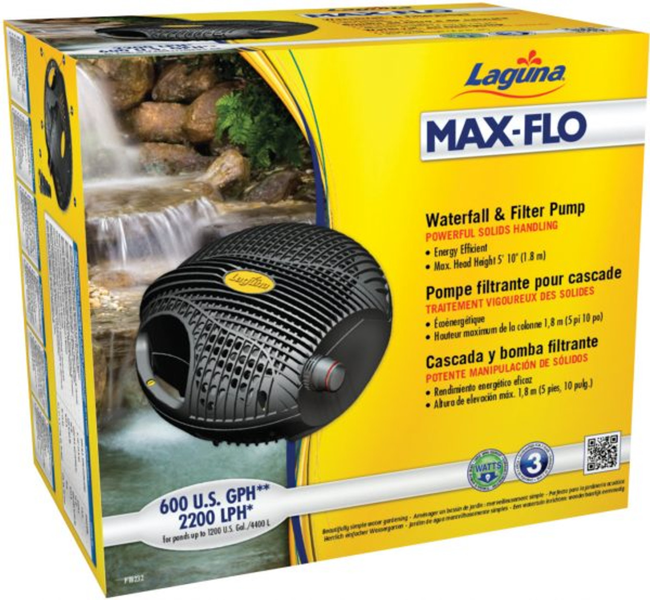 Laguna Max-Flo 600 Waterfall & Filter Pump - 600 gph (FREE SHIPPING)