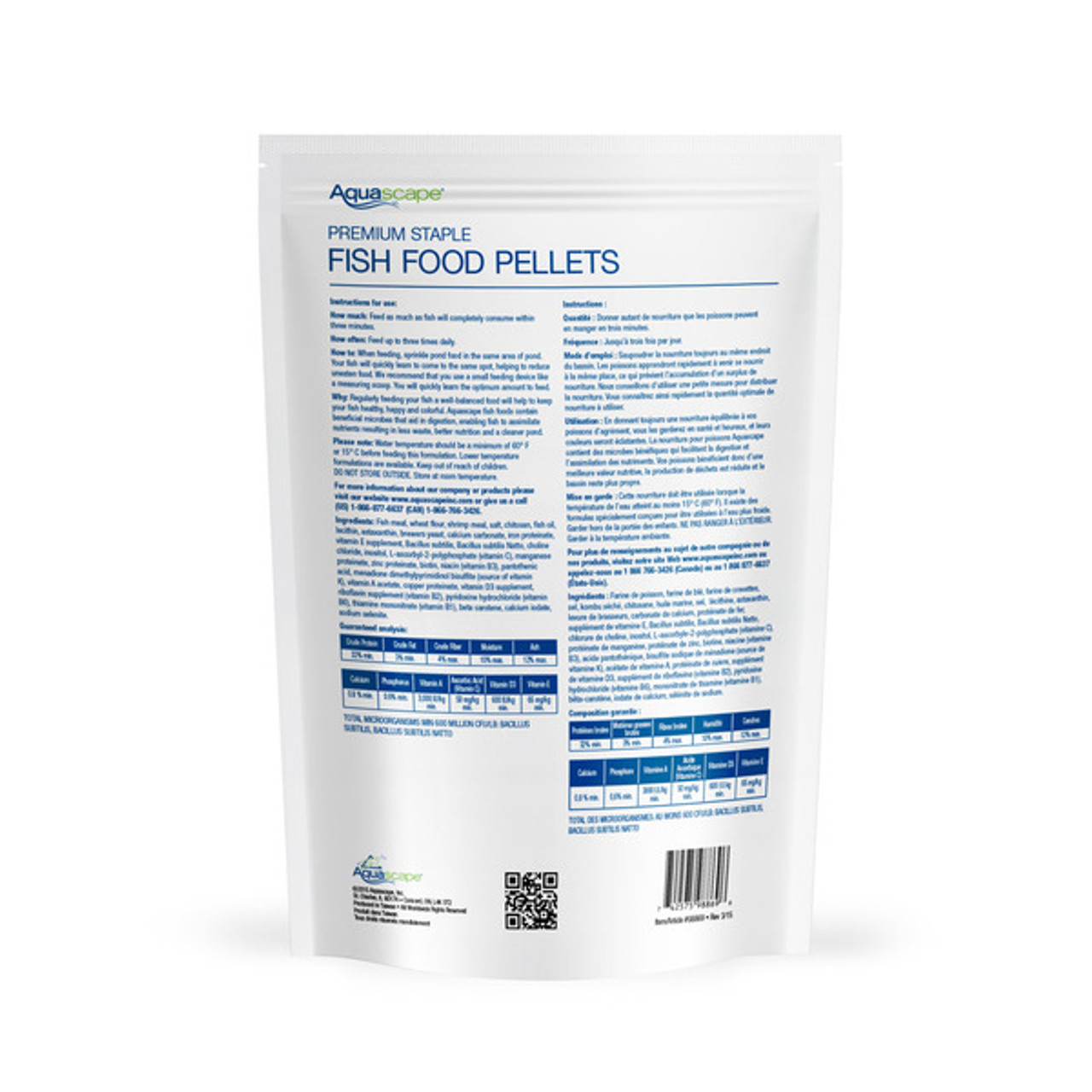 Aquascape Premium Staple Fish Food - Large Pellet - 4.4 lbs.