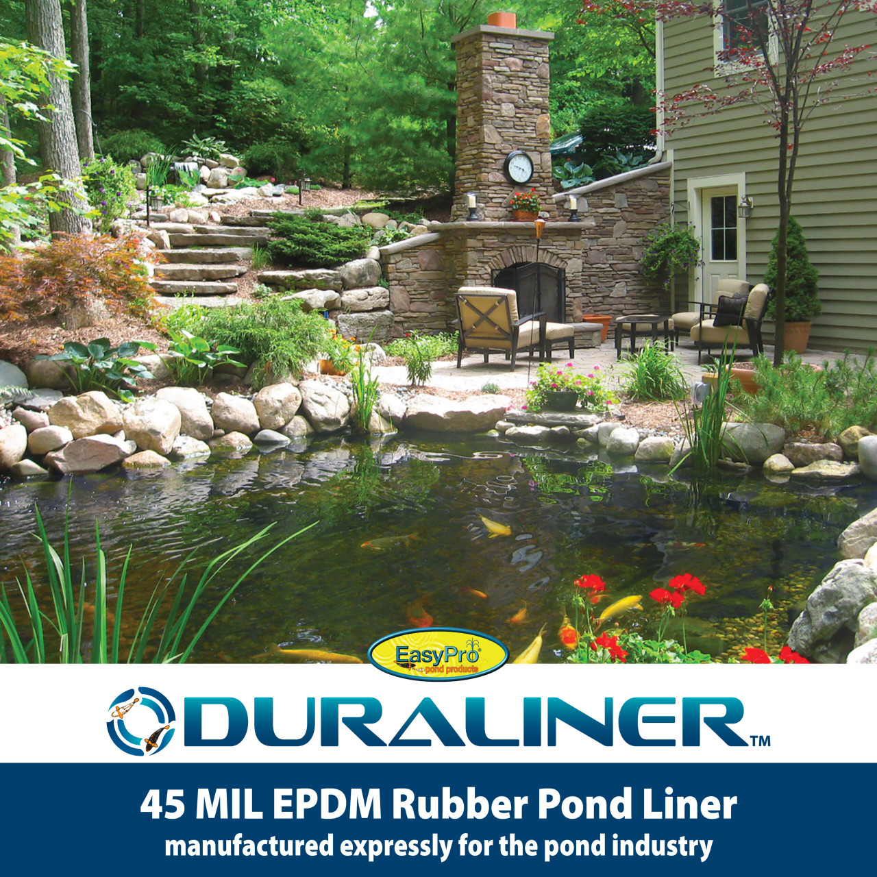 DuraLiner™ EPDM Pond Liner Roll - 15 x 50 ft. (45 mil.)