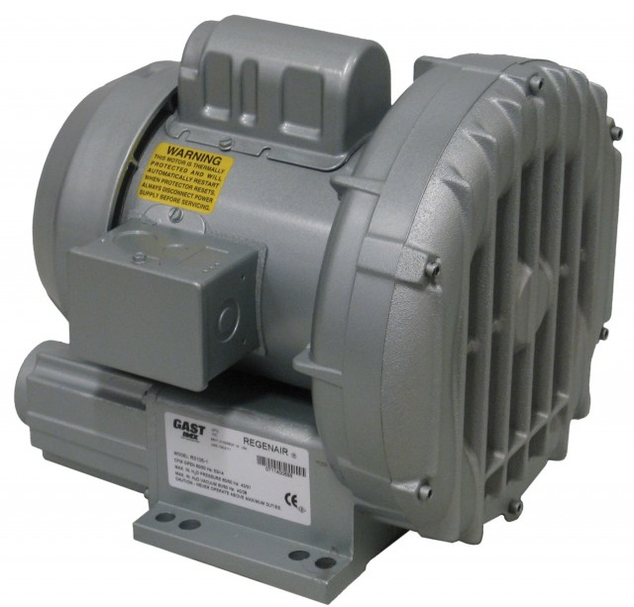 1/8 HP Gast Regenerative Blower Only Underwater Warehouse