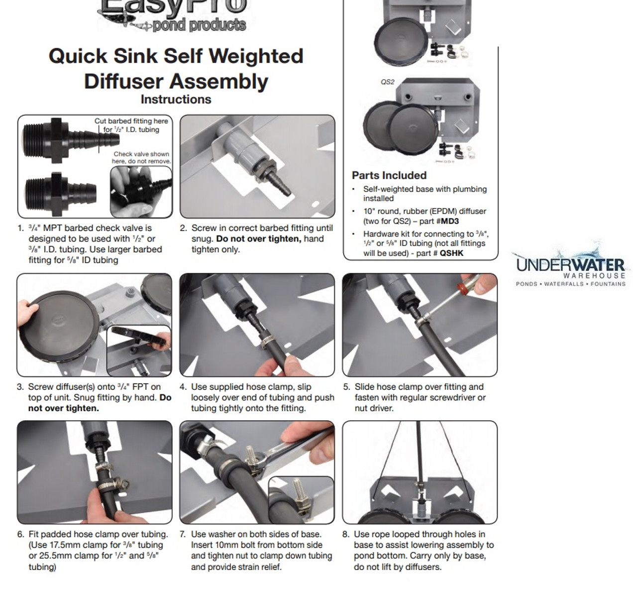 1/4 HP Stratus Gen 2 Aeration Kit w/ Weighted Tubing and Diffuser (FREE SHIPPING)