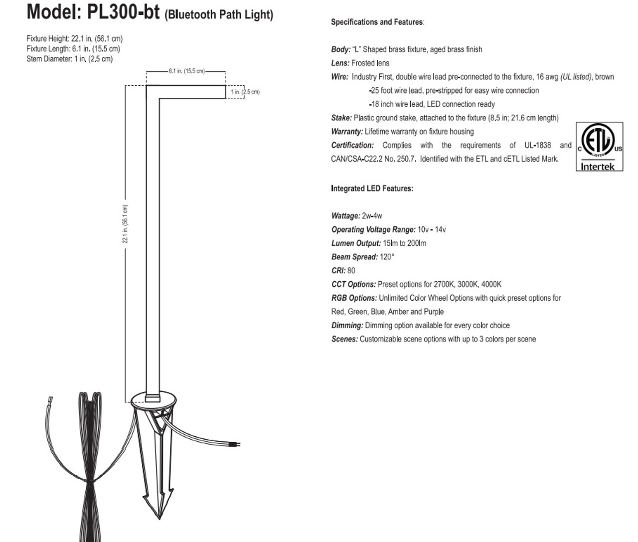 Alliance PL300-bt Path Light (FREE SHIPPING)