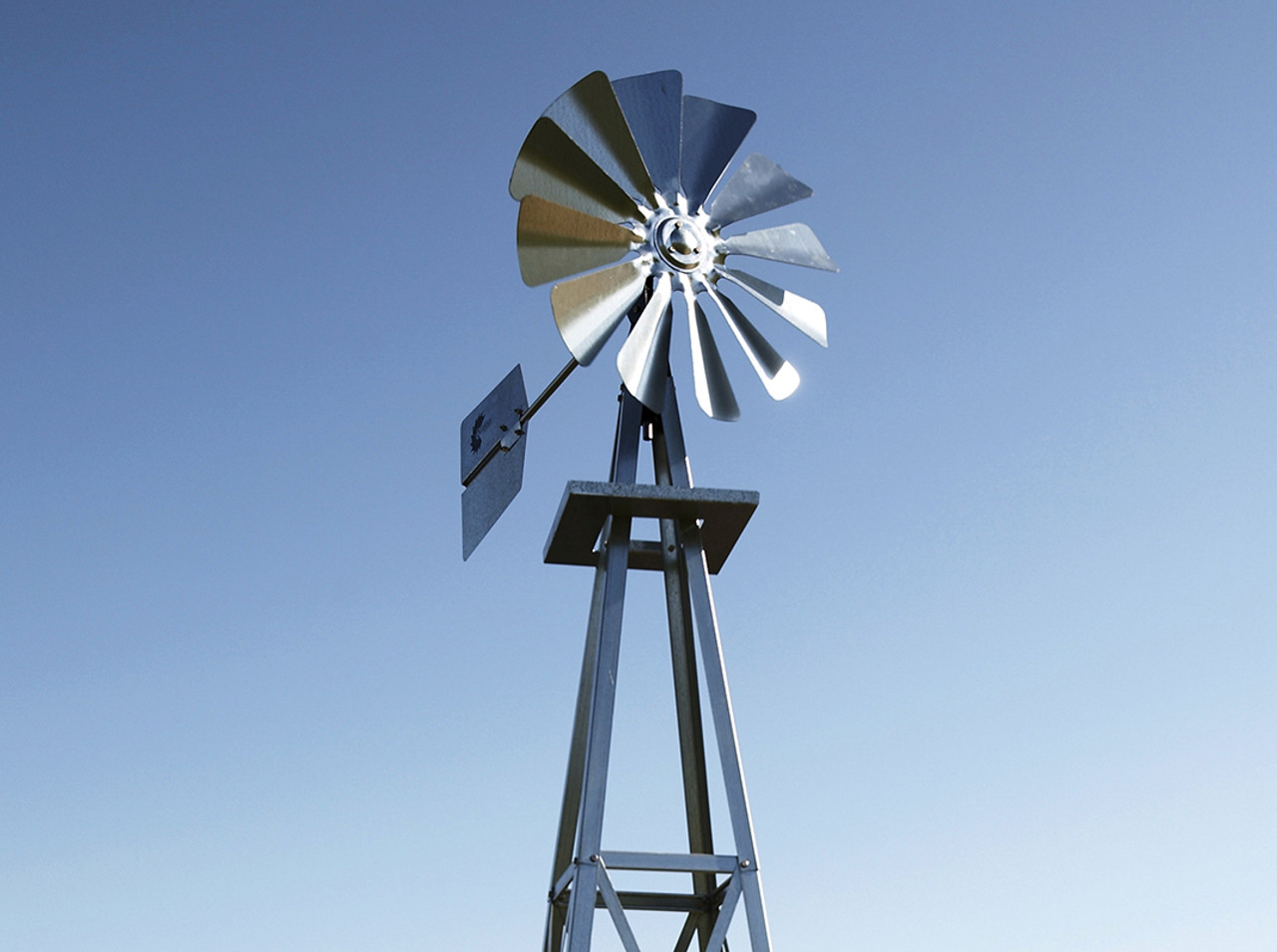 Outdoor Water Solutions Large Backyard Windmill - Galvanized 