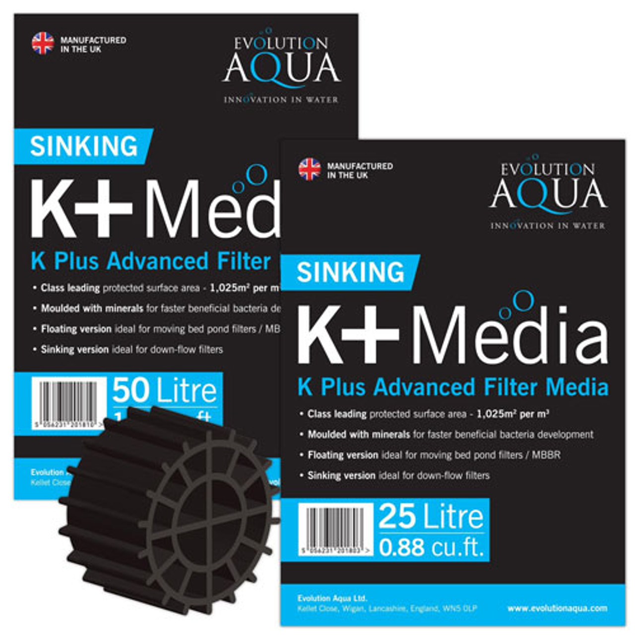 K+ Advanced SINKING Filter Media - 25 Liter (FREE SHIPPING)