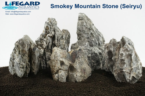 Lifegard Seiryu Smoky Mountain Stone - 44 Lbs box of LARGE size stones
