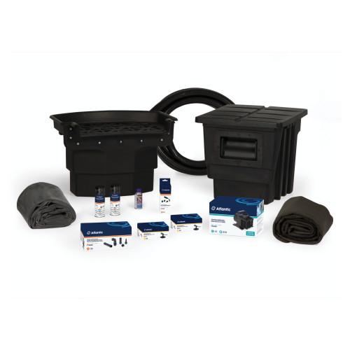 Atlantic PK262020 Large Water Garden Kit for 16 x 16-Foot Pond; decorative stonework and landscaping not included