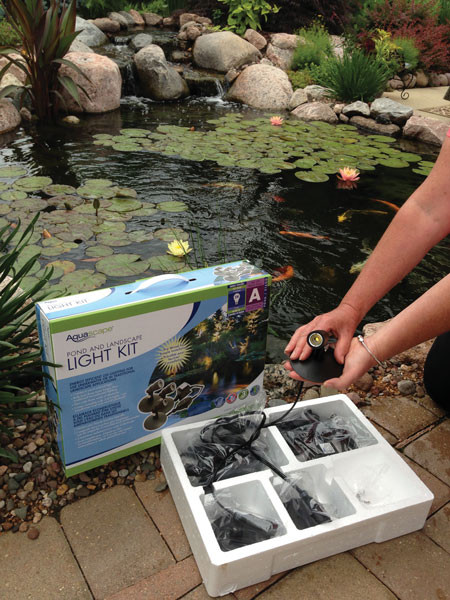 Aquascape 84030 3-Light LED Submersible Pond & Garden Spotlight Kit – 1W Each, Warm White, With Transformer & Photocell Timer