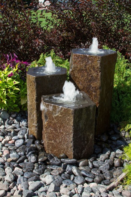 Blue Thumb Hollowed-Out Basalt Fountain Kit