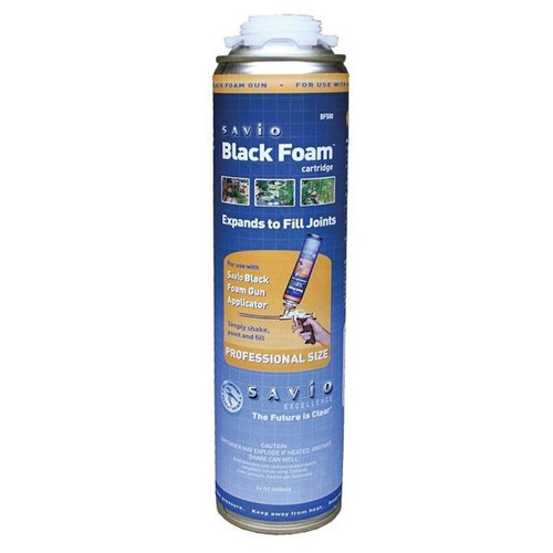 Savio Black Foam Gun Cartridge - 24 oz.