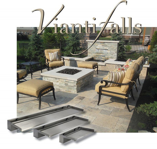 47.5" Vianti Falls Stainless Spillway - 2400 gph (6" Lip) by Vianti Falls