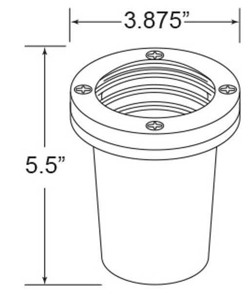 Encore Inground Well Light w/ Louvered Cover - WL-102