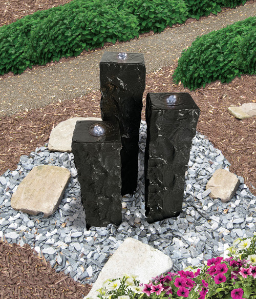 Tranquil Decor Ebony Basalt Fountain Column Kit