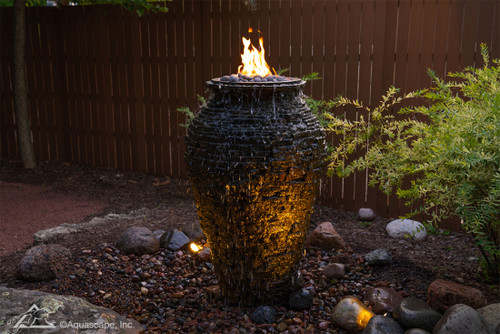 Aquascape Large Fire and Water Stacked Slate Urn 