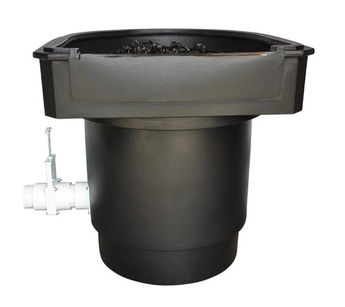 The Helix Settlement Tank is designed specifically for Koi ponds with a bottom drain, cleaning heavy debris (leaves, sticks, stones, muck) from your water before it ever enters your pump and filtration system and damaging your pump. If you have a bottom drain, read on. 