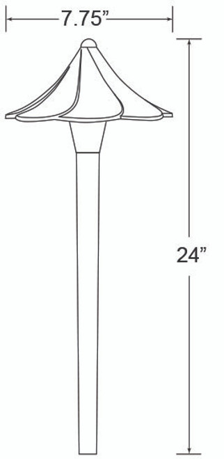 Encore Aluminum Perfect Post Swirl Shade Pathway Light/ LED Bulb