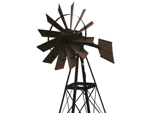 20 ft. Outdoor Water Solutions Powder Coated 3 Leg Windmill System - Bronze 