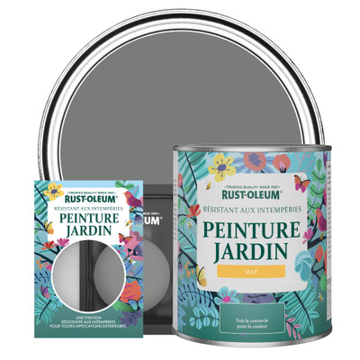 Peinture Jardin, Finition Mat - Gris Ombre