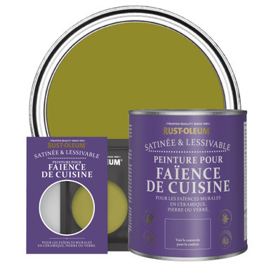 Peinture pour Faïence de Cuisine, Finition Satinée - Olive Marinée