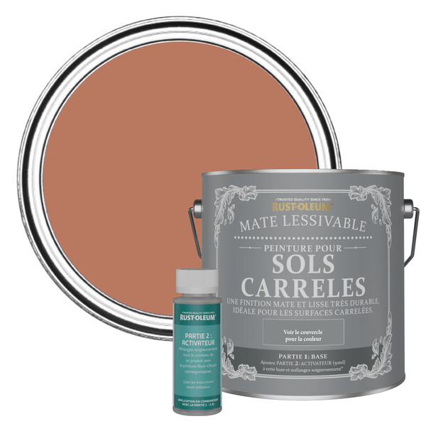 Peinture pour Sols Carrelés Mate Lessivable - Sienne