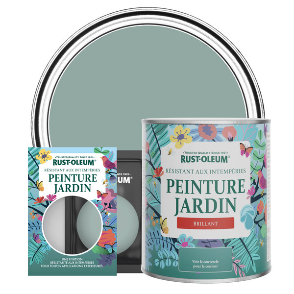 Peinture Jardin, Finition Brillante - Bleu Gris