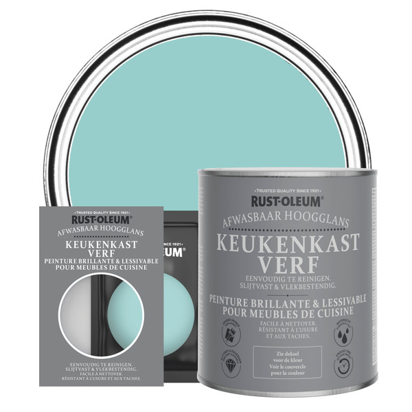 Peinture pour Meubles de Cuisine, Finition Brillante - Bleu-vert