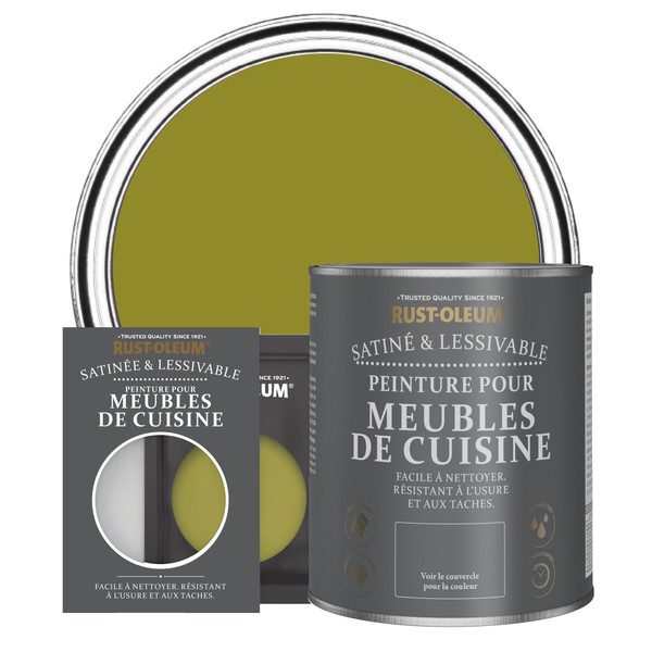 Peinture pour Meubles de Cuisine, Finition Satinée - Olive marinée