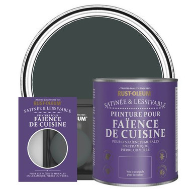Peinture pour Faïence de Cuisine, Finition Satinée - Sable Noir
