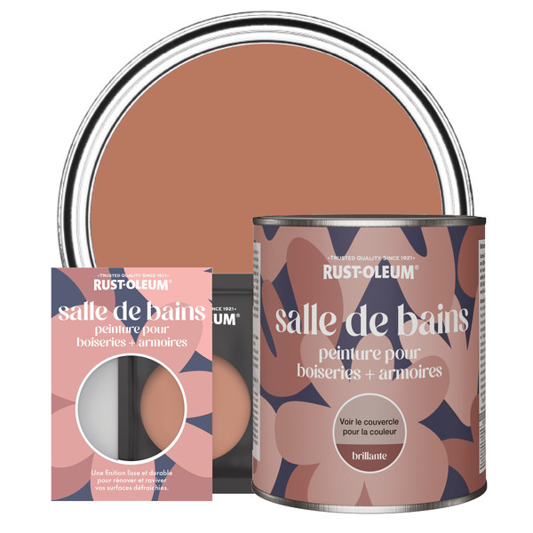 Peinture pour Boiseries & Armoires de Salle de Bains, Finition Brillante - Sienne