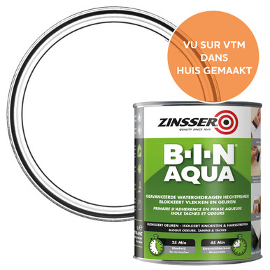 Primaire Zinsser B-I-N Aqua – 1 Litre – Traitement Bois