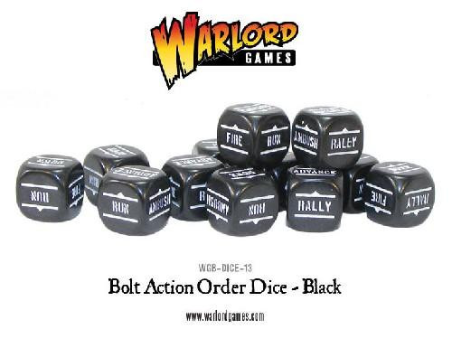 Bolt Action Orders Dice - Black (12) product image