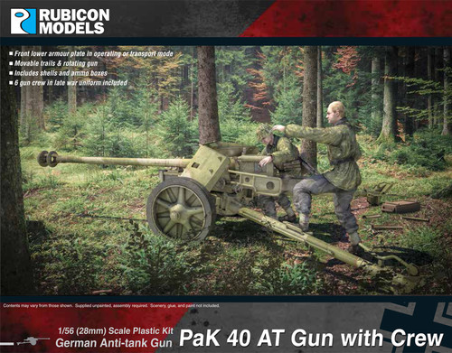 Rubicon Models - PaK 40 AT Gun with Crew (1/56 scale) product image