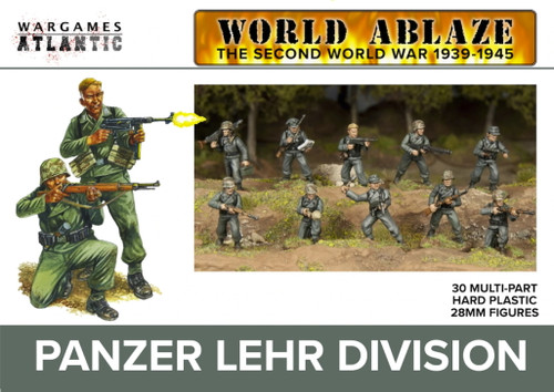 World Ablaze: The Second World War 1939-1945 - German Panzer Lehr Division (30 Multi Part Figures) (Hard Plastic) 28mm