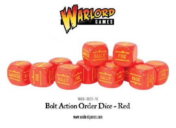 Bolt Action Orders Dice - Red (12) product image