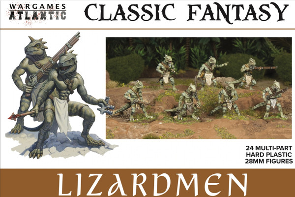 Classic Fantasy: Lizardmen (24 Multi-Part Figures) (Hard Plastic) 28mm