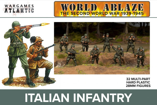 World Ablaze: The Second World War 1939-1945 - Italian Infantry (32 Multi-Part Figures) (Hard Plastic) 28mm