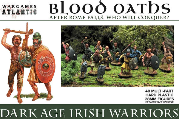 Blood Oaths - Dark Age Irish Warriors - (40 Multi-Part Figures - 30 Warriors / 10 Wardogs) (Hard Plastic) 28mm