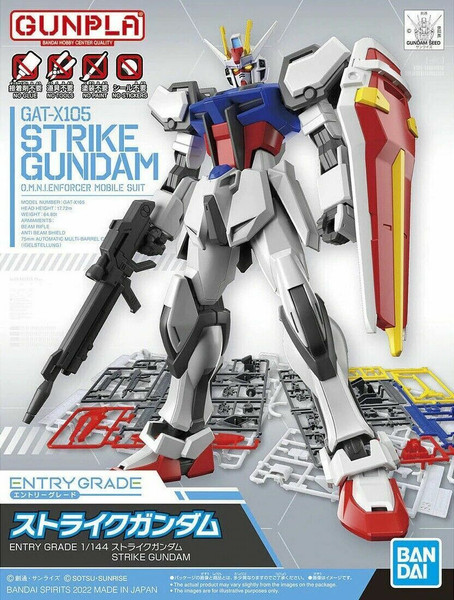 EG 1/144  GAT-X105 Strike Gundam / O.M.N.I. Enforcer Mobile Suit