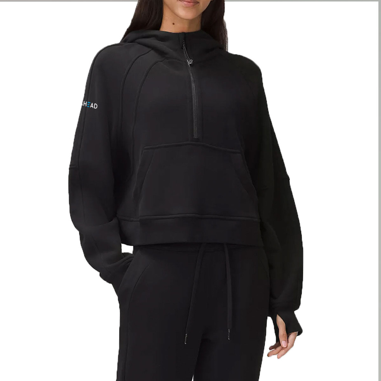 【lululemon】暖かい☆Scuba Oversized Half-Zip☆ロゴフーディ Lululemon Scuba Oversized Half-Zip Hoodie - Crater Blue