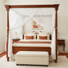 canopy bed curtain silk queen