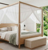 canopy bed curtain silk king