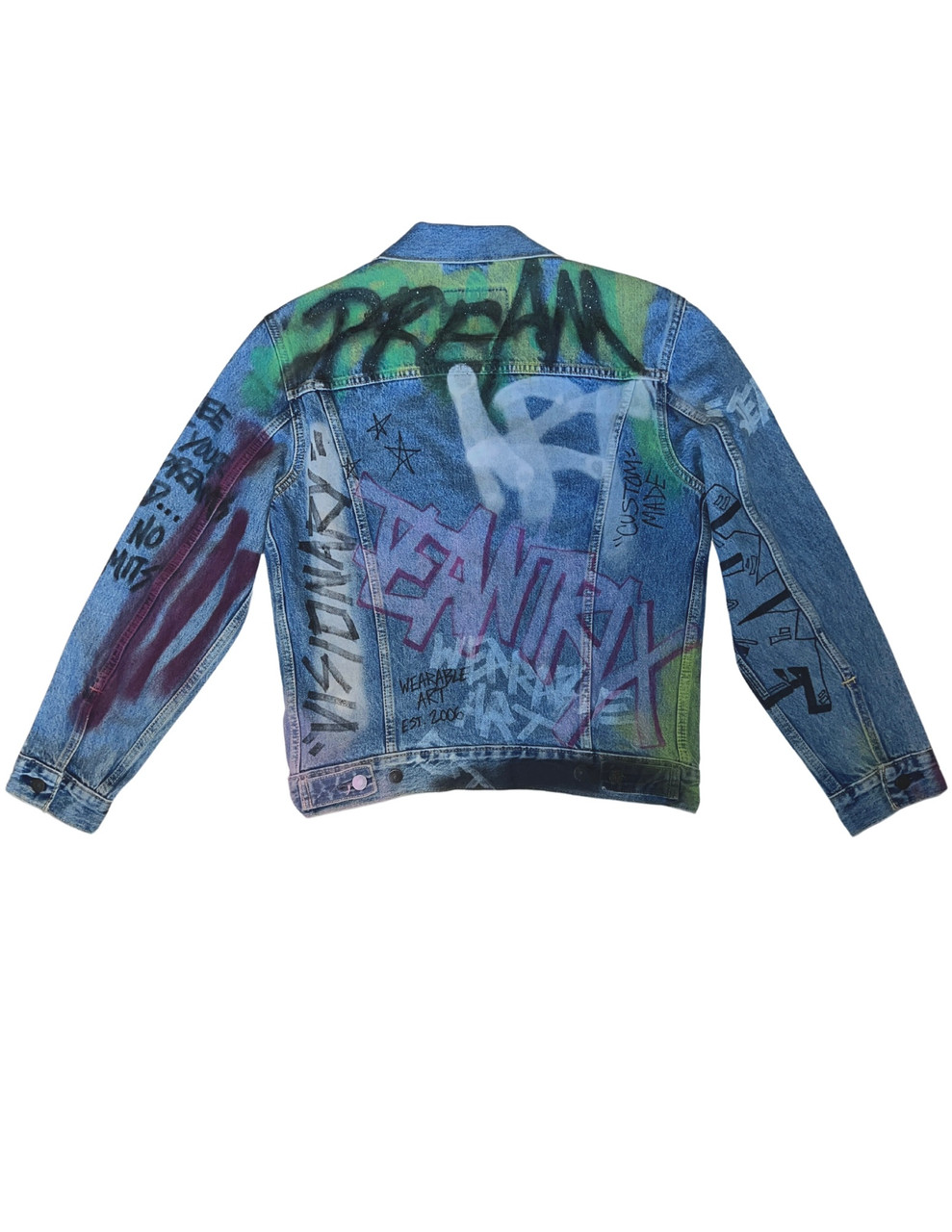 Custom made” graffiti denim jacket Jeantrix - Main Image