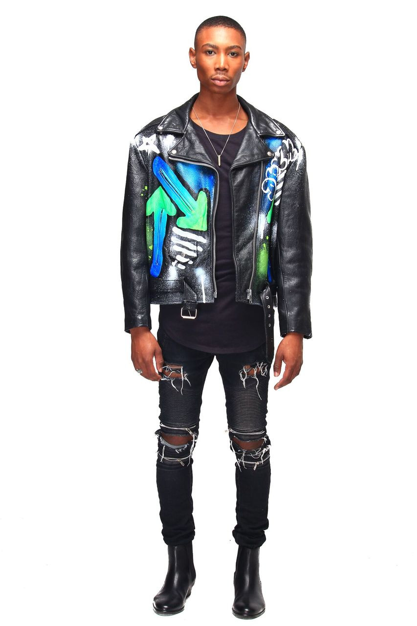 Graffiti moto jacket Clearance