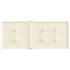 Garden Highback Chair Cushions 2 pcs Cream 120x50x3 cm Fabric