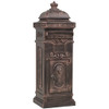 Pillar Letterbox Aluminium Vintage Style Rustproof Bronze