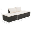 Garden Bed Black 195x60 cm Poly Rattan